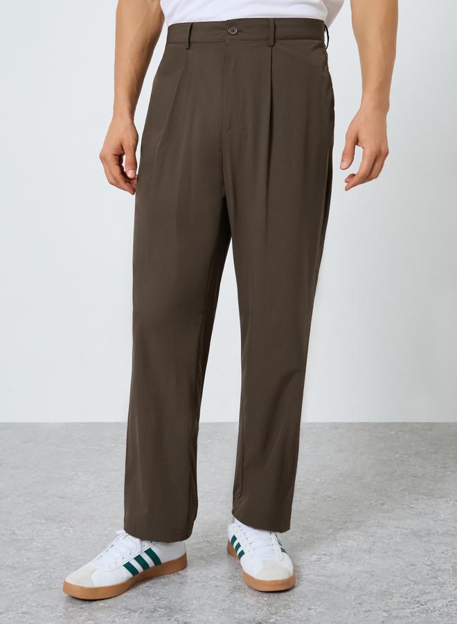 ستايلي بنطلون رجالي بقصة مريحة سادة - Image 1